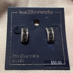 Beck Silverworks Black and White Earrings NWT